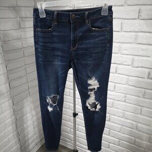 American Eagle Outfitters Super Stretch Distressed Ladies Size 10 Short Jeans